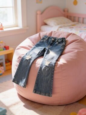 Art Class Distressed Flare Jeans Size 12 – Dark Wash Stretch Denim Kids Flare